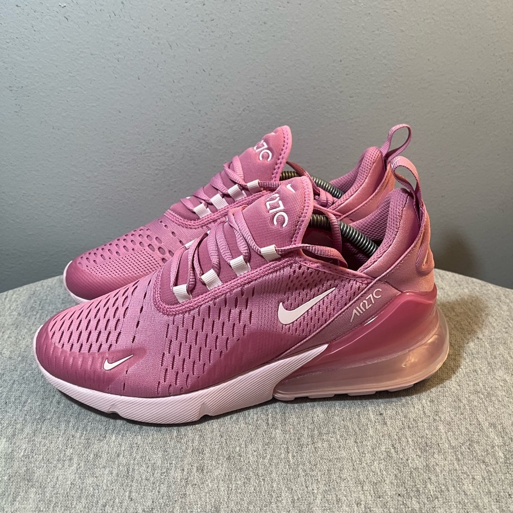 Nike Air Max 270 BG Flamingo Pink Pink Foam Size 6.5Y/ Women's Size 8 HQ1553-646 - Picture 4 of 11